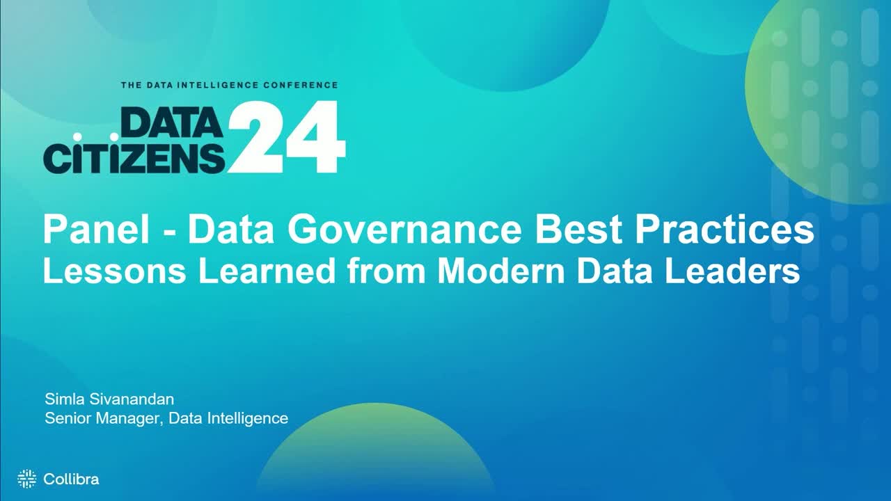 Load video: Panel discussion: Data governance best practices and lessons learned from modern data leaders